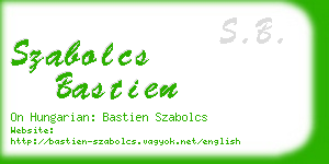 szabolcs bastien business card
